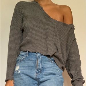 FOREVER 21 WAFFLE KNIT CROP🖤
